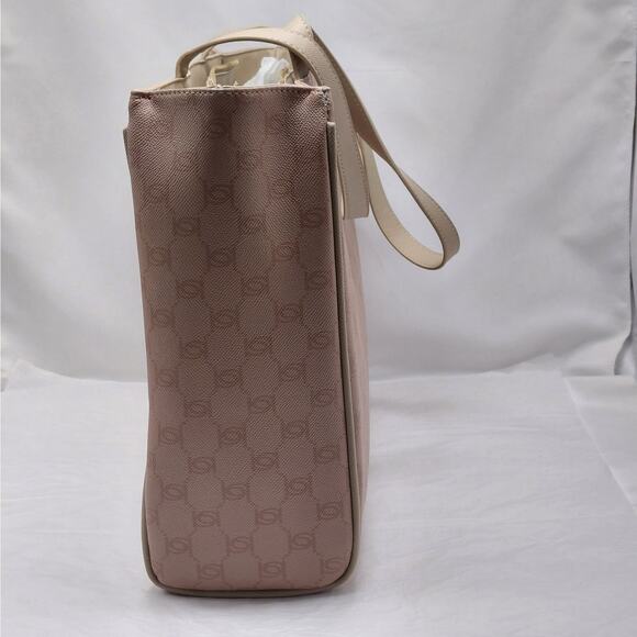 Bebe Womens Large Tote Bag Logo Print Shoulder Bag Work Travel Purse NWOT - Picture 3 of 10